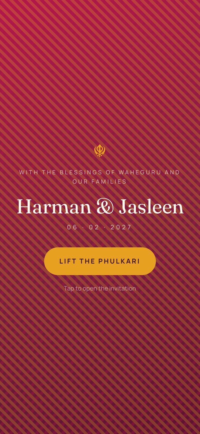 Anand Karaj · Phulkari demo website