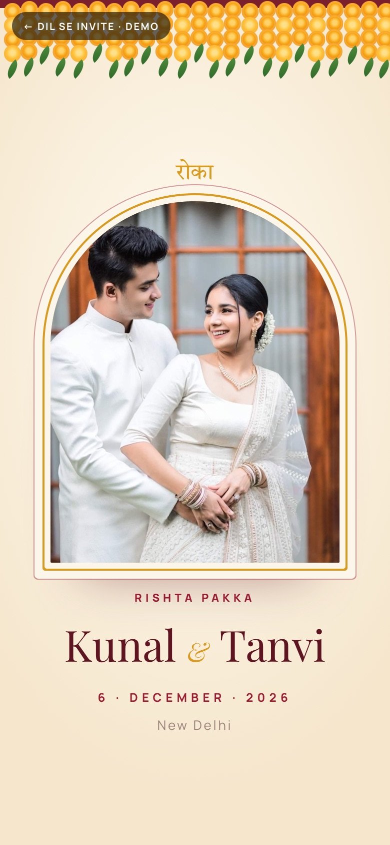 Roka · Shagun demo website