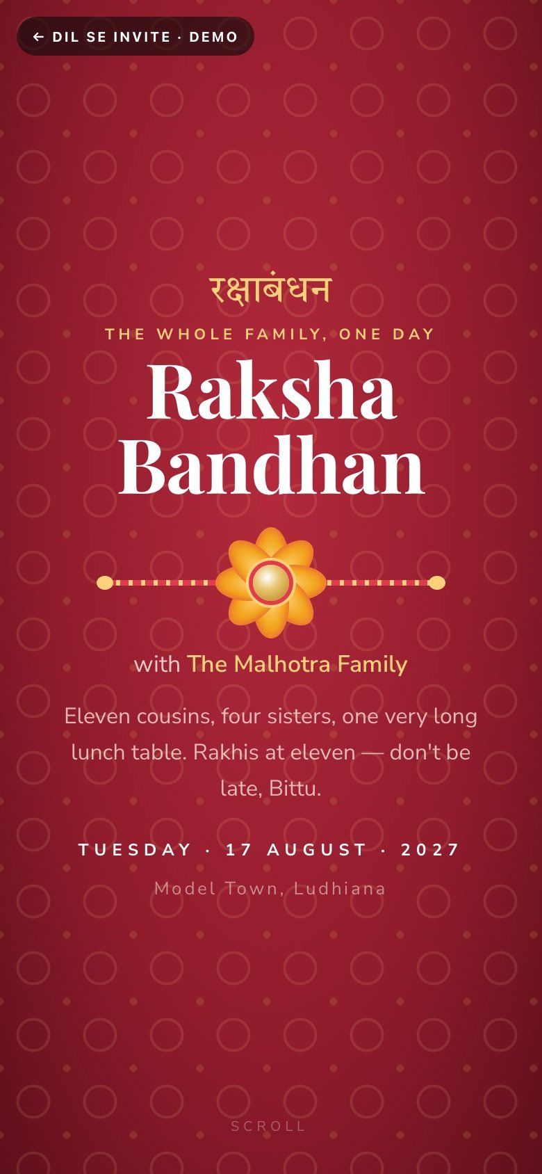 Rakhi Dhaaga demo website