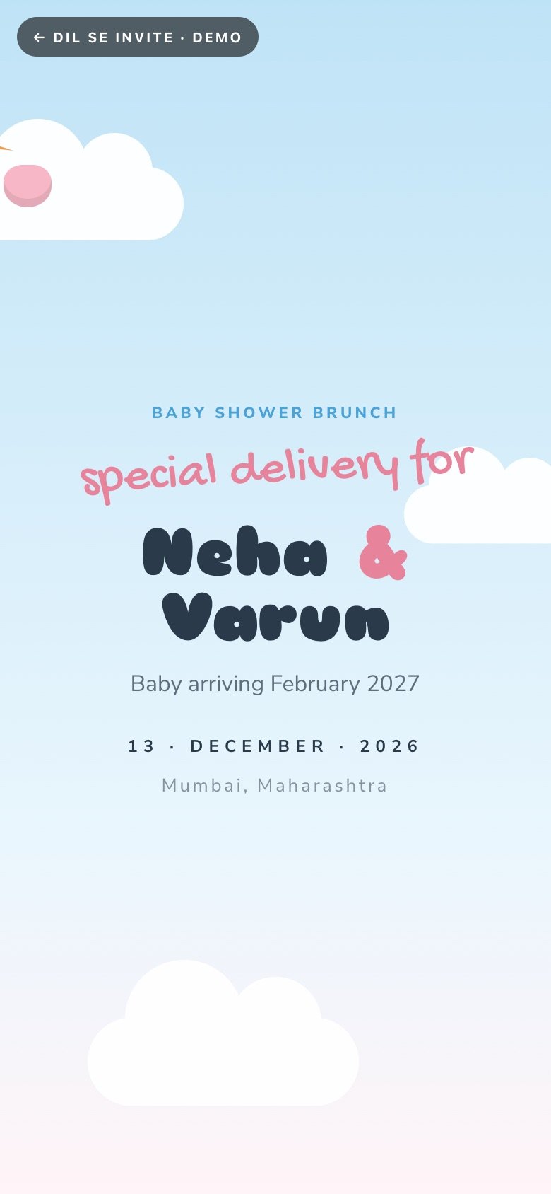 Special Delivery demo website