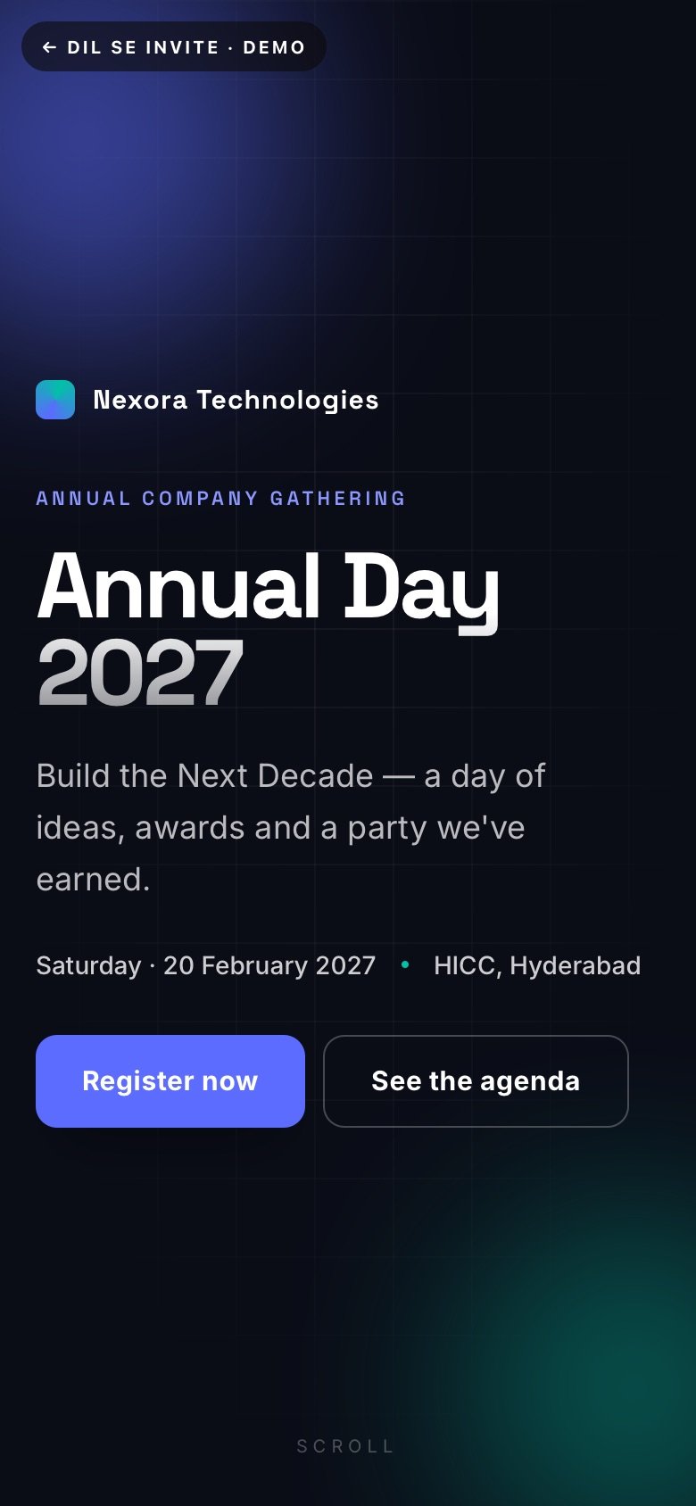 Spotlight demo website
