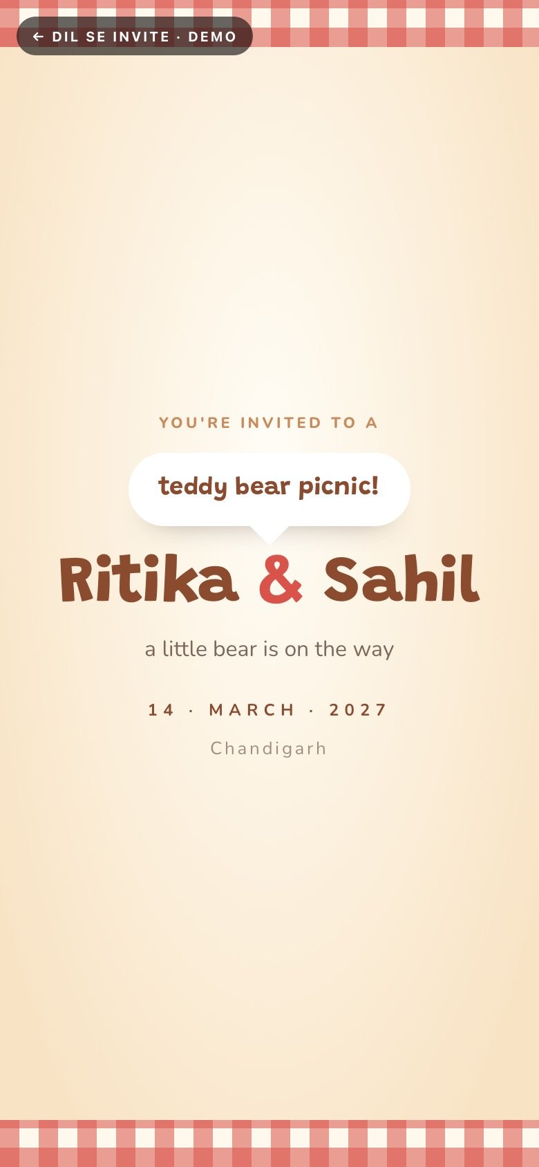 Teddy Bear Picnic demo website