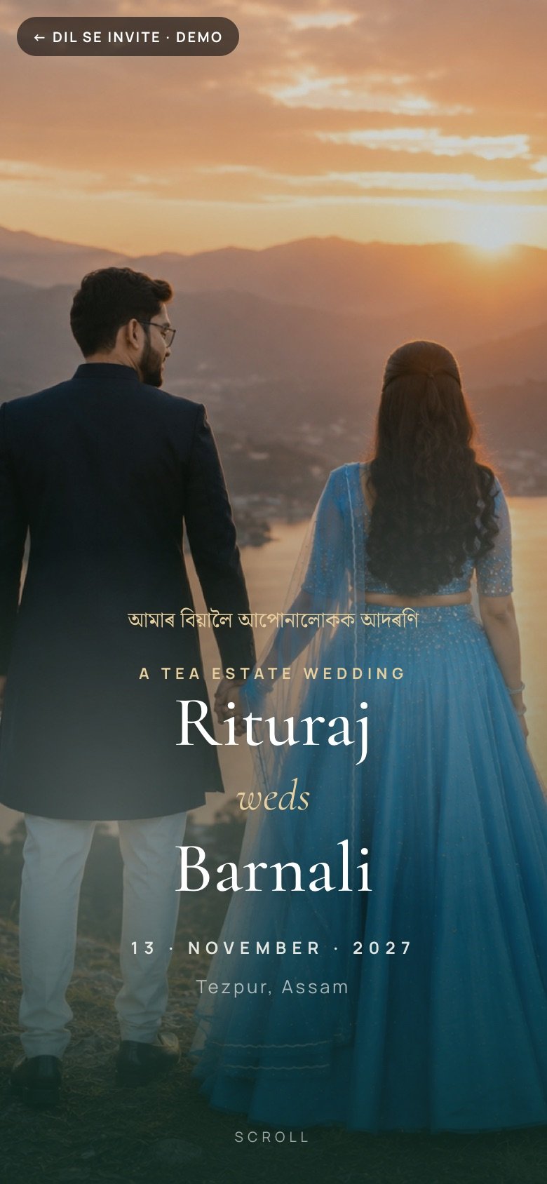 Tezpur Mist — Rituraj × Barnali demo website