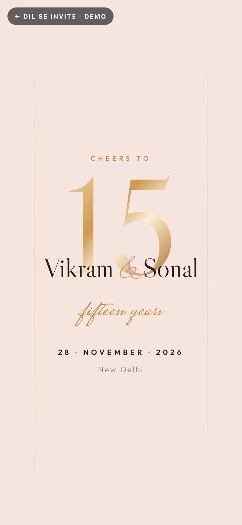 Cheers to 15 demo website
