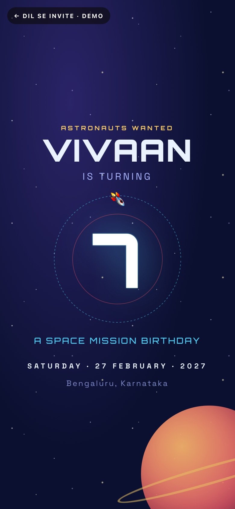 Space Mission demo website