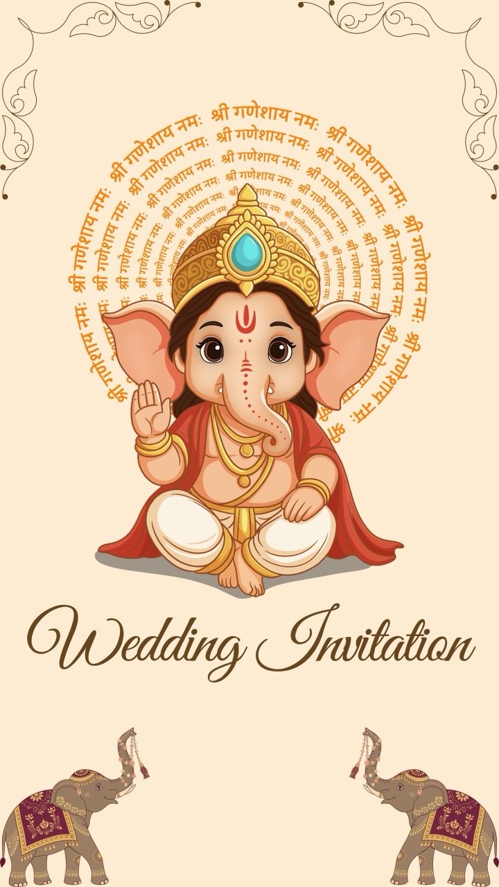 Ganesh opening invitation design by Dil Se Invite
