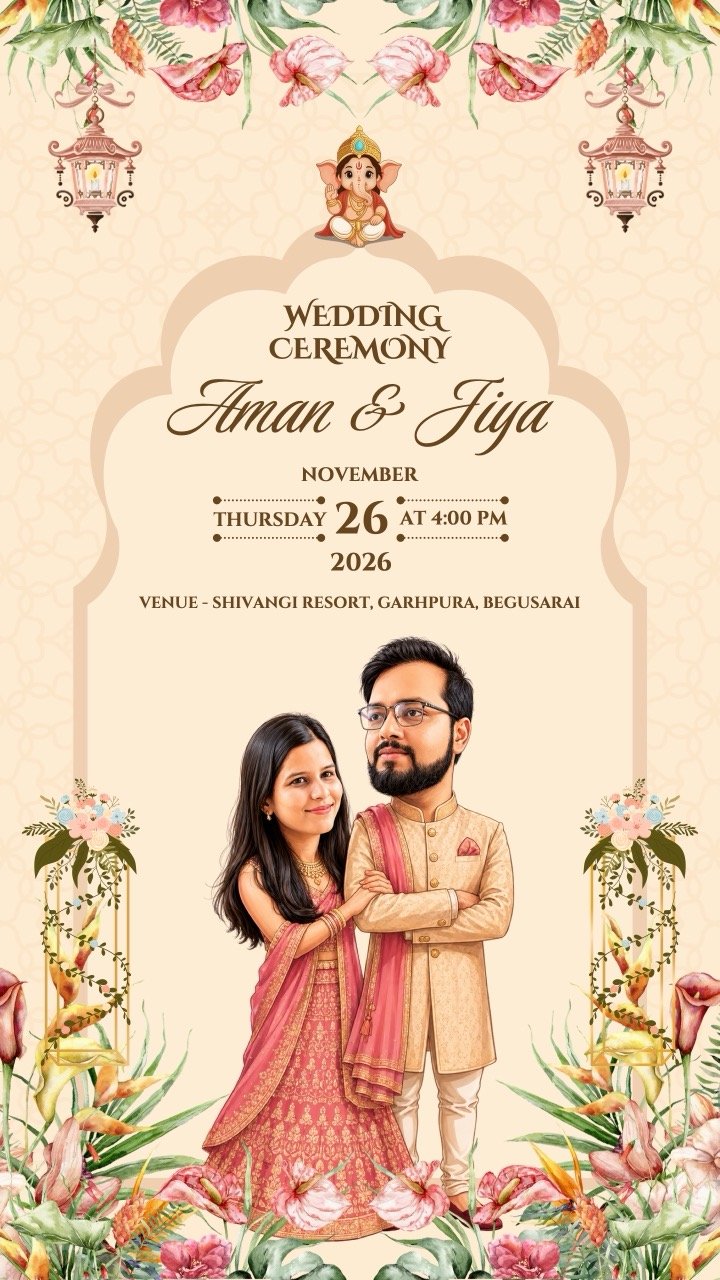 Wedding ceremony invitation design by Dil Se Invite