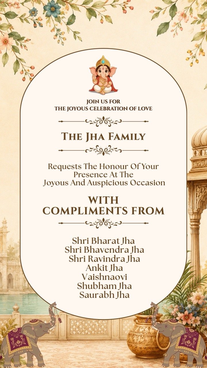 With compliments invitation design by Dil Se Invite